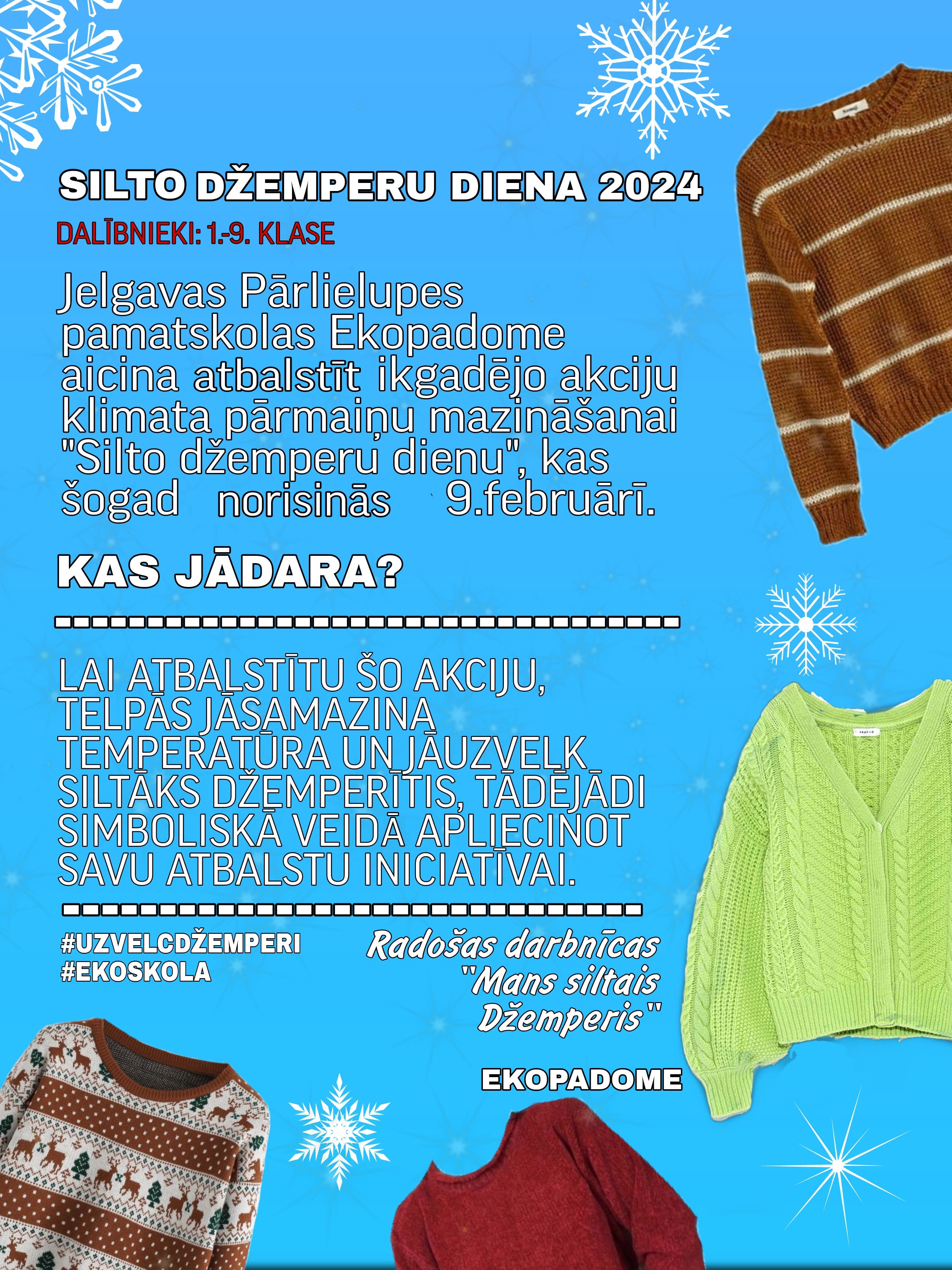 Silto džemperu diena